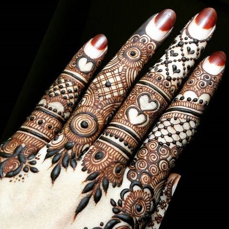 Latest Finger Mehndi Designs Trending This Year (3) - K4 Fashion